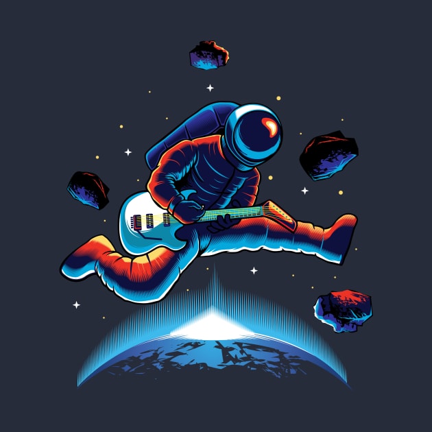 Astronaut Rocking in Outer Space by SLAG_Creative