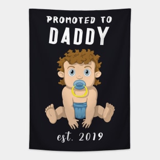 Mens Promoted to Daddy 2019 Tapestry