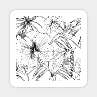 Seamless floral background with petunia Magnet