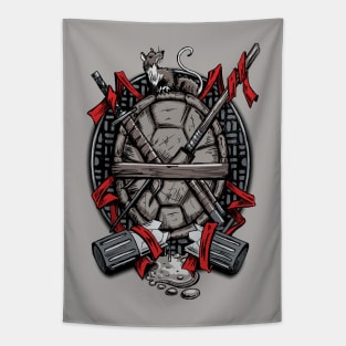 Turtle Family Crest (comic colors) Tapestry