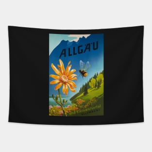 Allgau, Bavaria, Germany, Vintage Travel Poster Tapestry
