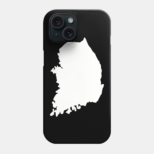 South Korea map Phone Case by Designzz