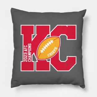 Big Bold Kansas City Chiefs 2023 AFC Champs Pillow