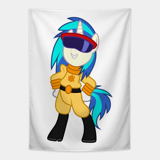 Vinyl Scratch as Powerline Tapestry by CloudyGlow