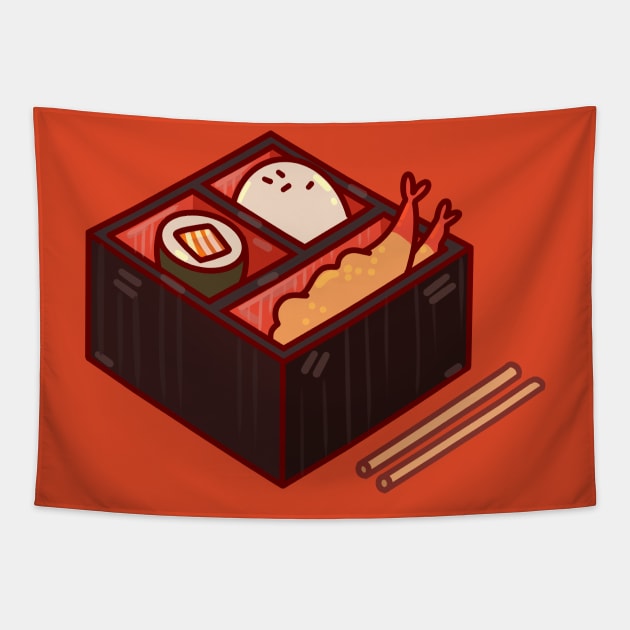 Little Red Bento Box Tapestry by Claire Lin