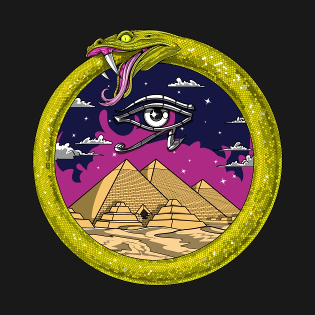 Egyptian Pyramids Ouroboros by underheaven