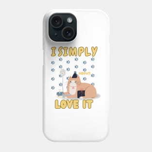 I Simple  love it cute cat t-shirt Phone Case