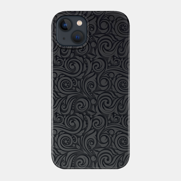 black Pattern - Black - Phone Case