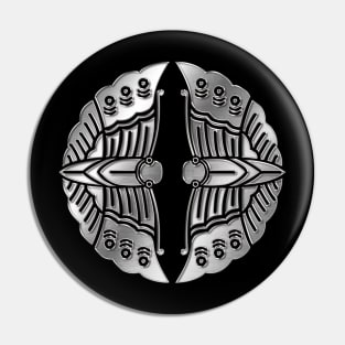 Otani Clan Kamon Silver Chrome Pin