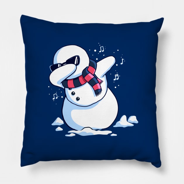 Dabbing Snowman Christmas Dab Pillow by Boots