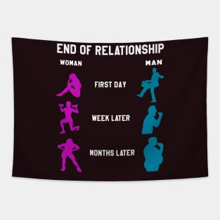 woman gym motivation : end of relationship Tapestry