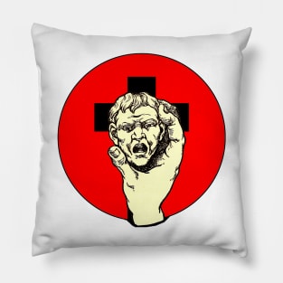 Face without faith and in despair Pillow