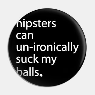 Hipster Balls (white) Pin