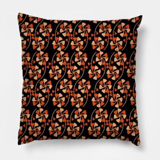 Colorful Repeating Floral Shapes Seamless Pattern Pillow