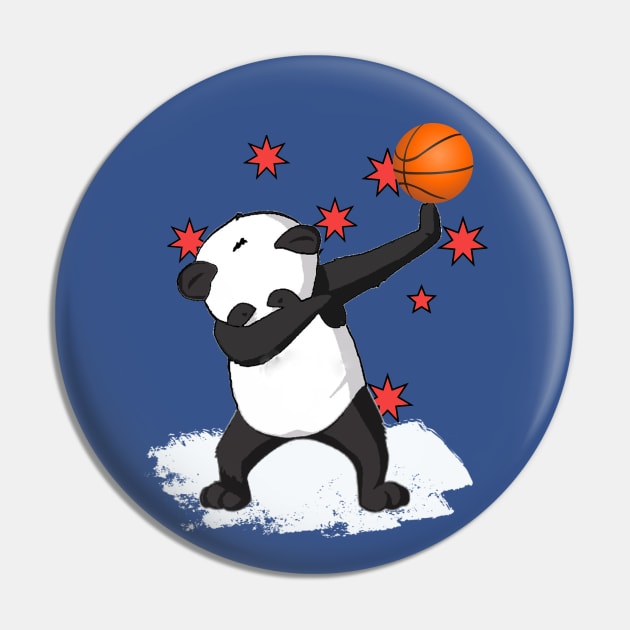 Basketball Kids Dabbing Panda Pin by outrigger