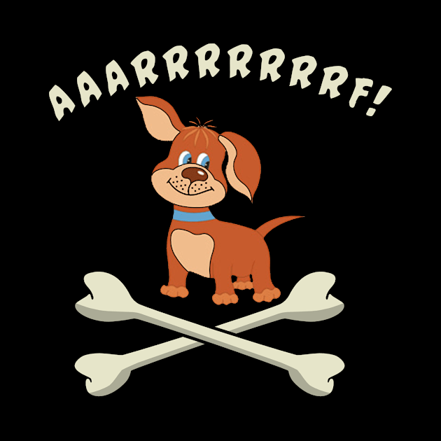 Cute Pirate Dog with Crossbones by Scarebaby