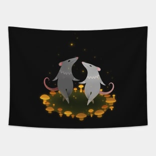 Dancing witch rats Tapestry