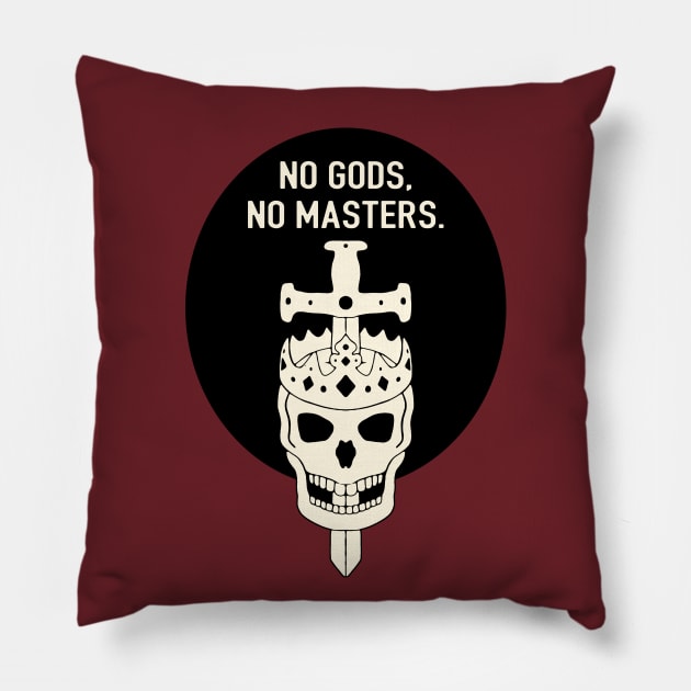 No Gods, No Masters Pillow by Football from the Left