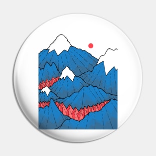 The deep blue mountains Pin