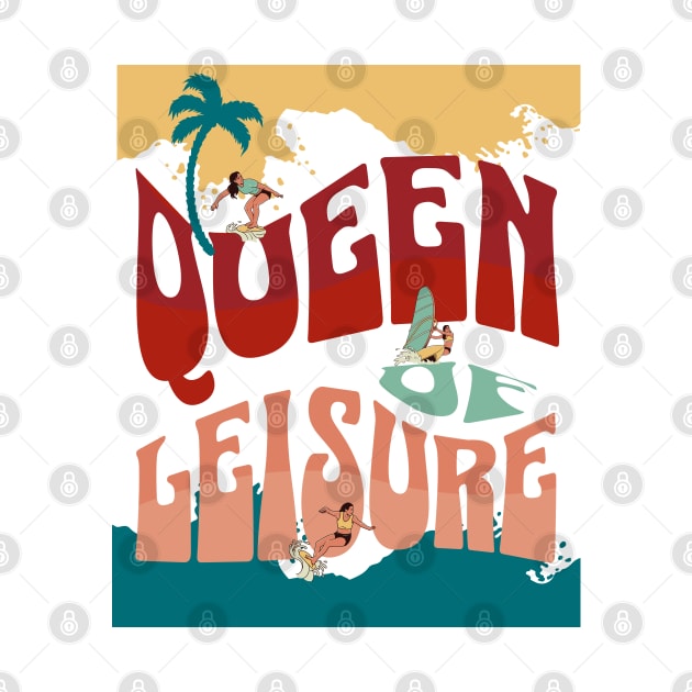 Groovy Retro "Queen Of Leisure" Retirement Summer by ChannityCreations