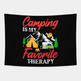 Camping is my favorite therapy Tapestry