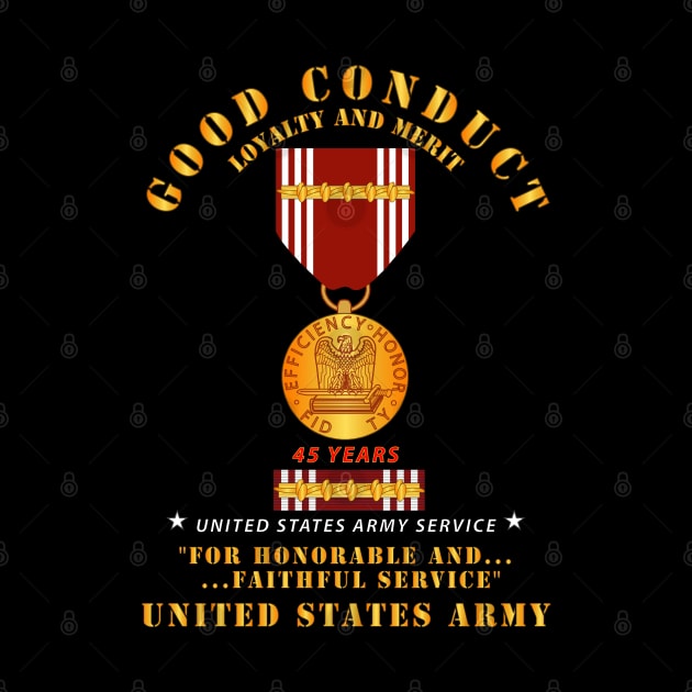 Army - Good Conduct w Medal w Ribbon - 45  Years by twix123844