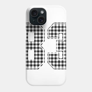 Plaid Number - 83 - Dark Phone Case