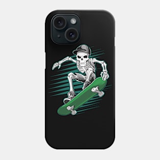 Skeleton Skull Skateboarder Skater Skating Phone Case
