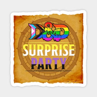 D&D Surprise party Pride - Non-Binary Flag Magnet