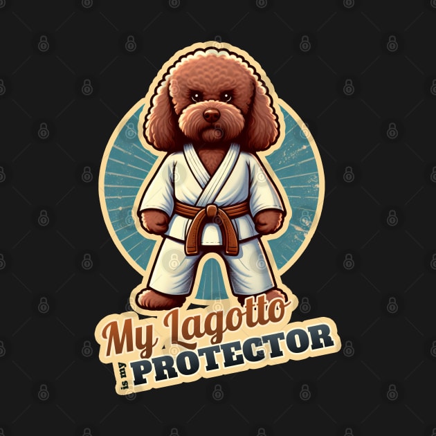 Lagotto Romagnolo Karate master by k9-tee