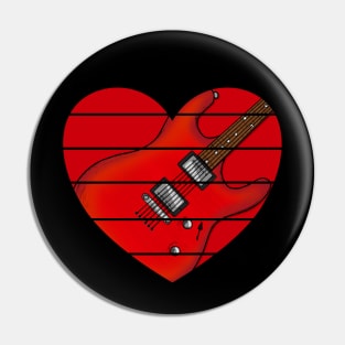 Valentines Guitarist Guitar Teacher Wedding Musician Pin