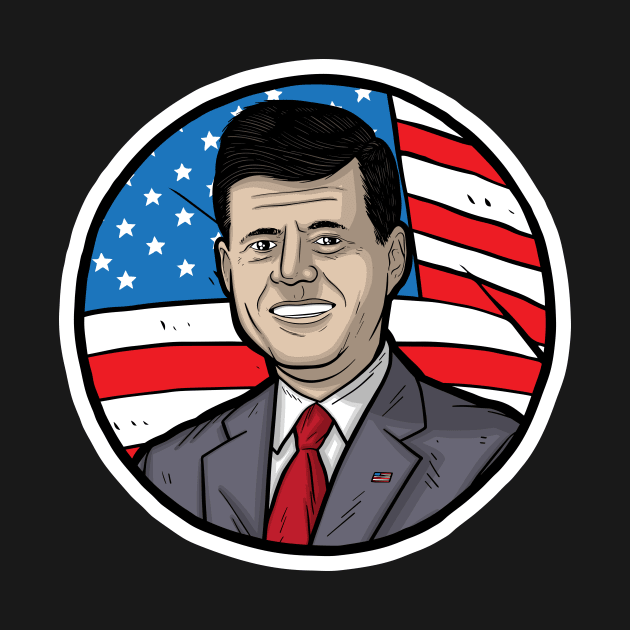 John F. Kennedy by Baddest Shirt Co.