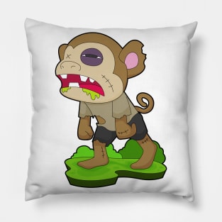 Monkey Halloween Zombie Pillow