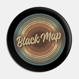 Black Map Vintage Vinyl Pin