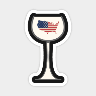 USA in wine glass, Map of USA in a wine glass Magnet