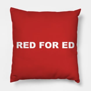 RED FOR ED (White Type No boarder) Pillow