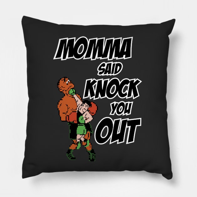Knock Out Pillow by retrogameraddict
