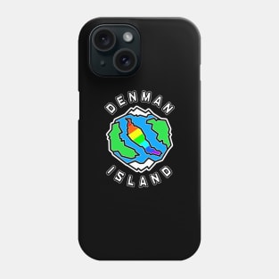 Denman Island on Planet Earth with Rainbow Vibes - Denman Island Phone Case