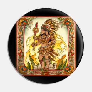 Huitzilopochtli Aztec deity Pin