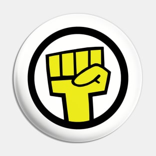 yellow hand Pin