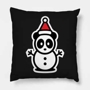 Panda Snowman Christmas Bambu Brand Holiday Snow Pillow