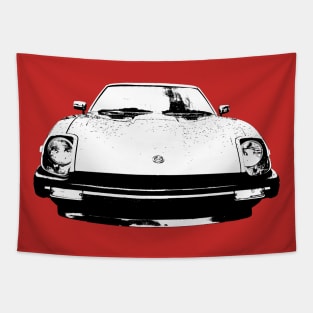 Datsun 280ZX classic car monoblock black/white Tapestry