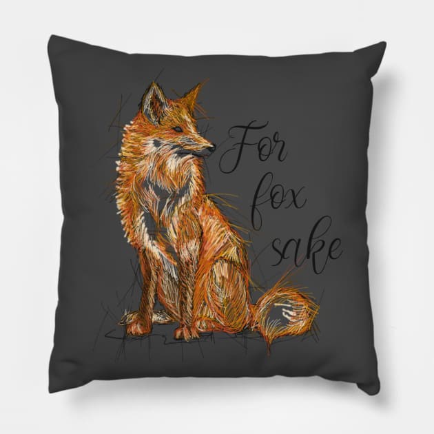 For fox sake Pillow by Rachellily