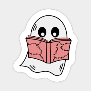 cute ghost book reading teacher school funny halloween Magnet