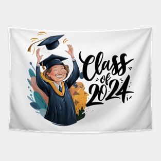 Graduation Class Of 2024 Men Funny Graduation Tapestry