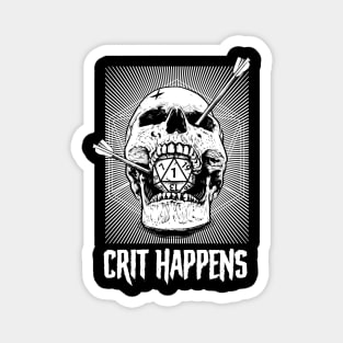 DND D20 Crit Happens Fail Dice Roll Magnet