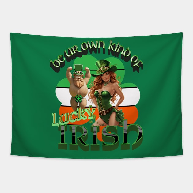 Be ur own kind of lucky Irish Tapestry by swamp fairys