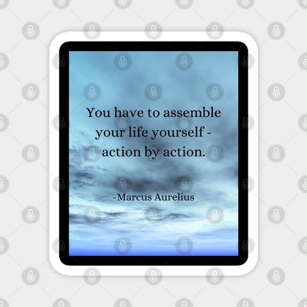 Marcus Aurelius's Wisdom - Assemble Your Life: Action by Action Magnet by Dose of Philosophy