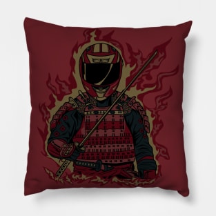 RED SAMURAI BIKER Pillow