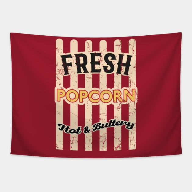 FRESH Popcorn Carnival Costume Cinema Funny Vintage POPCORN Tapestry by Spreadlove
